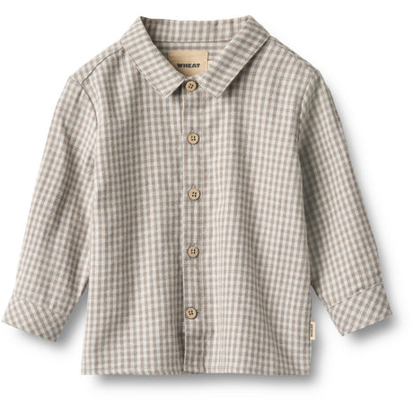Wheat Greybrown Check Skjorte L/S Oscar