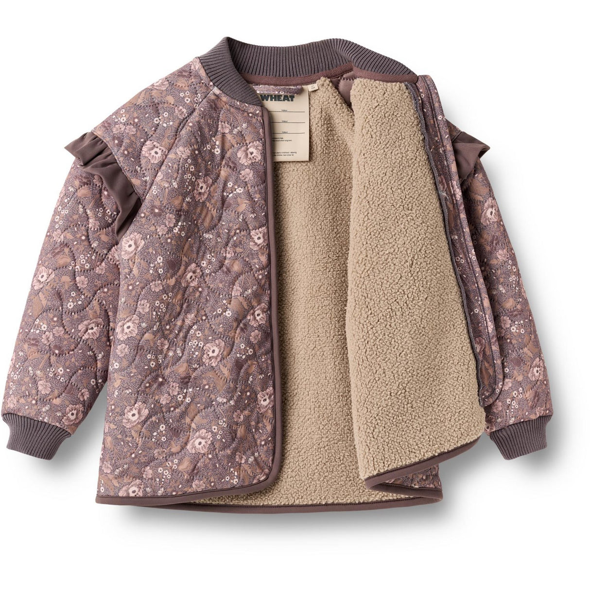 Wheat Purple Stone Flowers Thermo Jakke Ellas