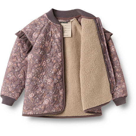 Wheat Purple Stone Flowers Thermo Jakke Ellas