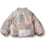 Wheat Patchwork Flowers Puffer Jakke Zallie