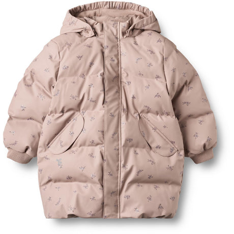 Wheat Dry Rose Flowers Pu Puffer Jakke Coast