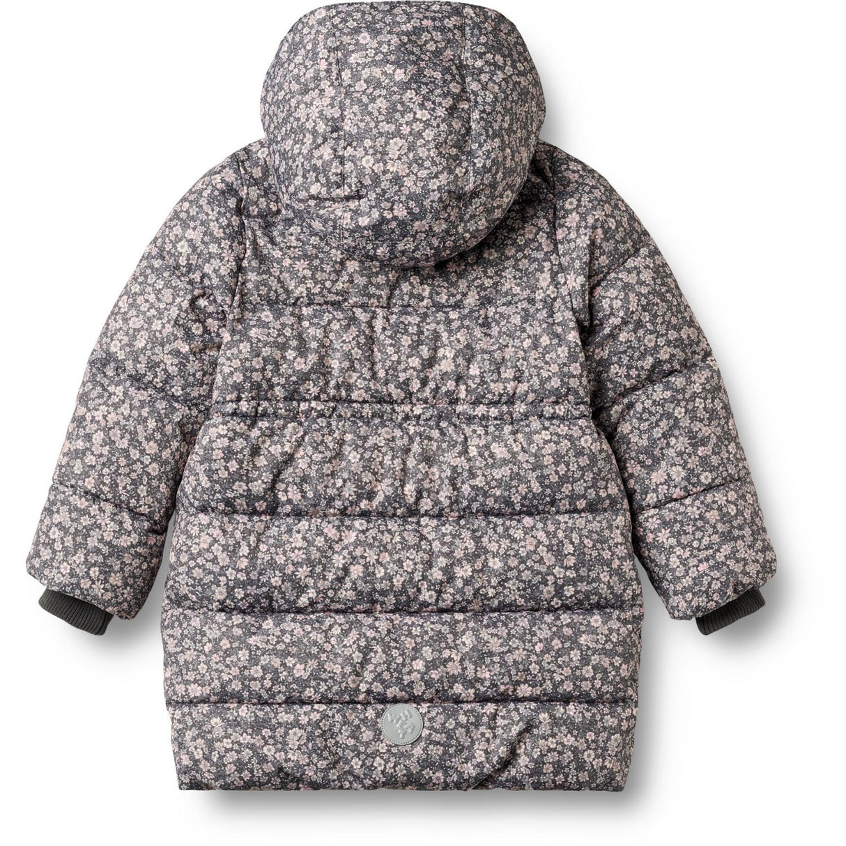 Wheat Dark Charcoal Flowers Puffer Frakke Yrsa