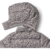 Wheat Dark Charcoal Flowers Puffer Frakke Yrsa