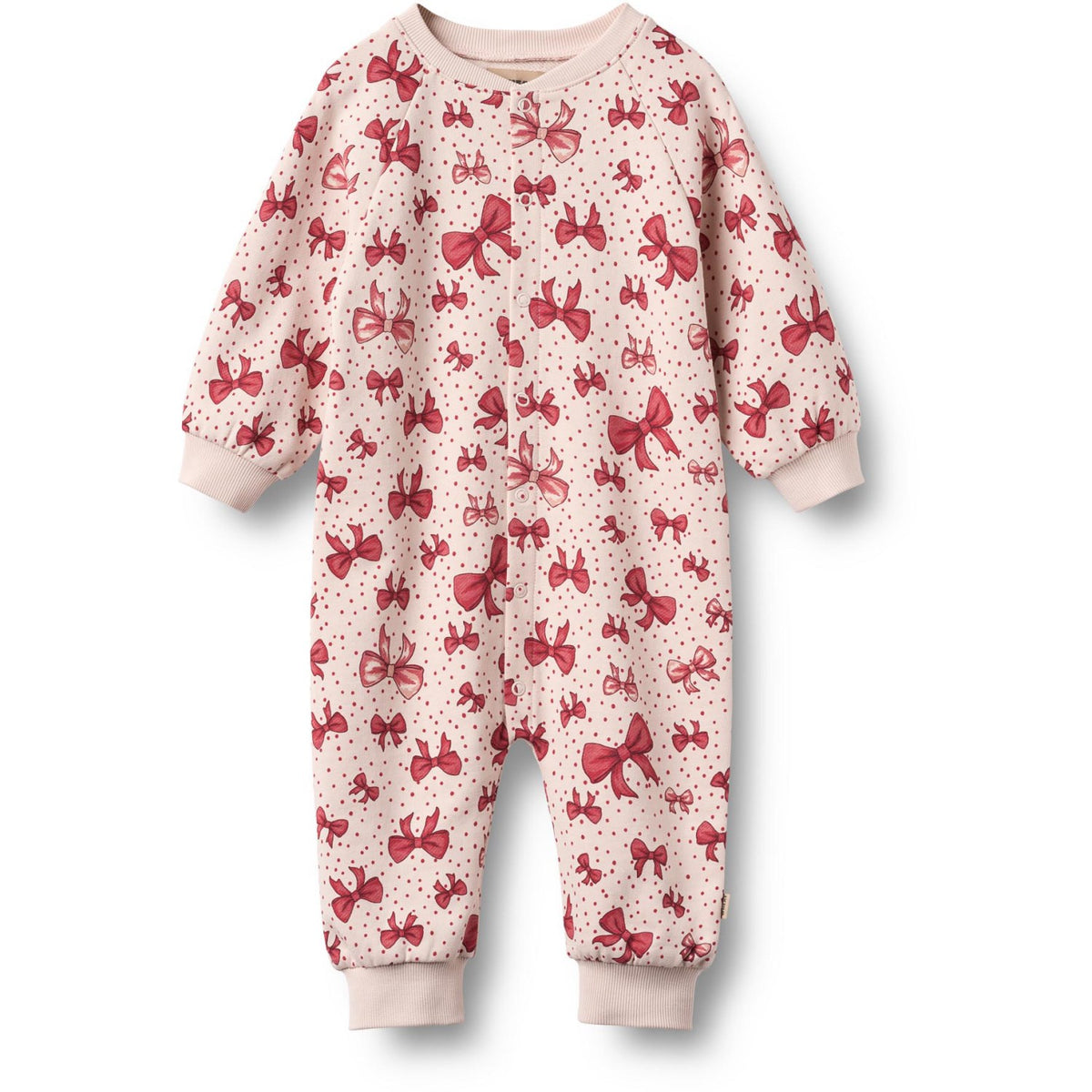 Wheat Almond Peach Bows Buksedragt L/S Lilo