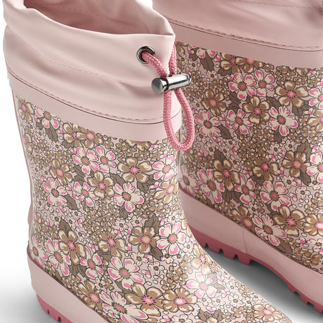 Wheat Dim Rose Flowers Rubber Støvle Thermo