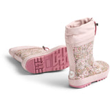 Wheat Dim Rose Flowers Rubber Støvle Thermo