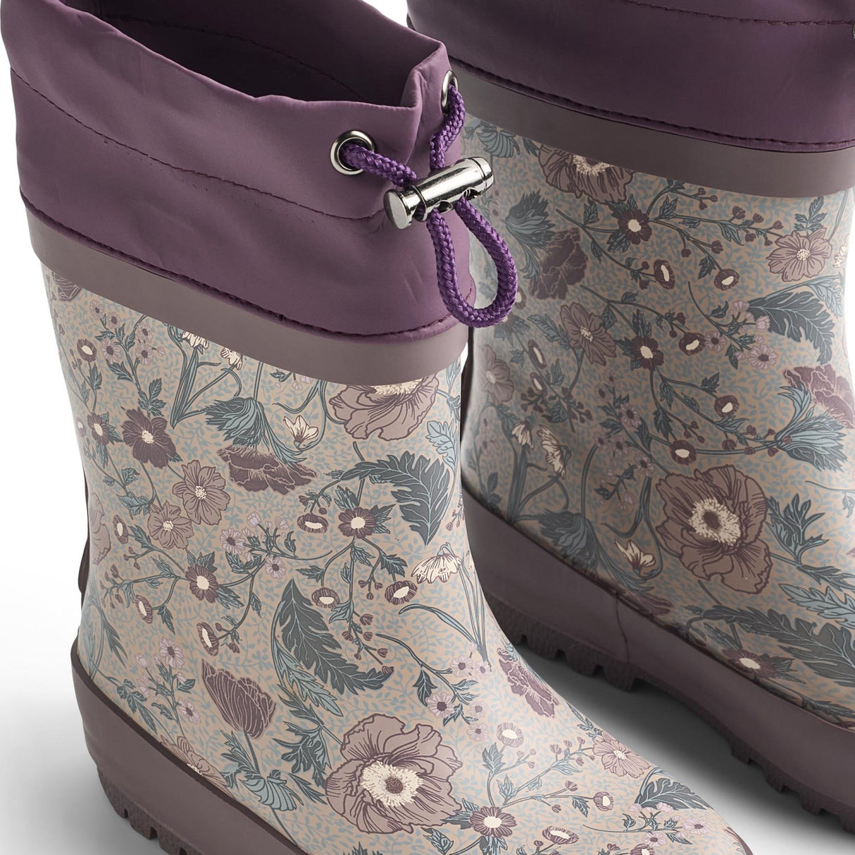 Wheat Soft Sand Flowers Rubber Støvle Thermo