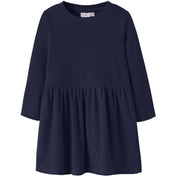 Name It Evening Blue Nmfveloa Ls Fløjl Kjole