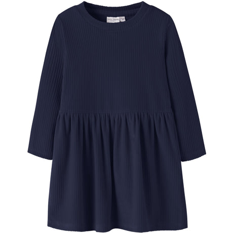Name It Evening Blue Nmfveloa Ls Fløjl Kjole