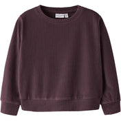 Name It Catawba Grape Nmfveloa Ls Fløjl Kort Top