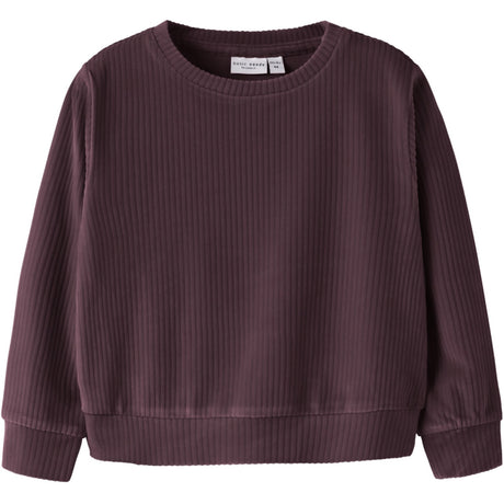 Name It Catawba Grape Nmfveloa Ls Fløjl Kort Top