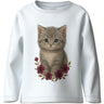 Name It Bright White Cute Kitten Nmfvotea Ls Nreg Top