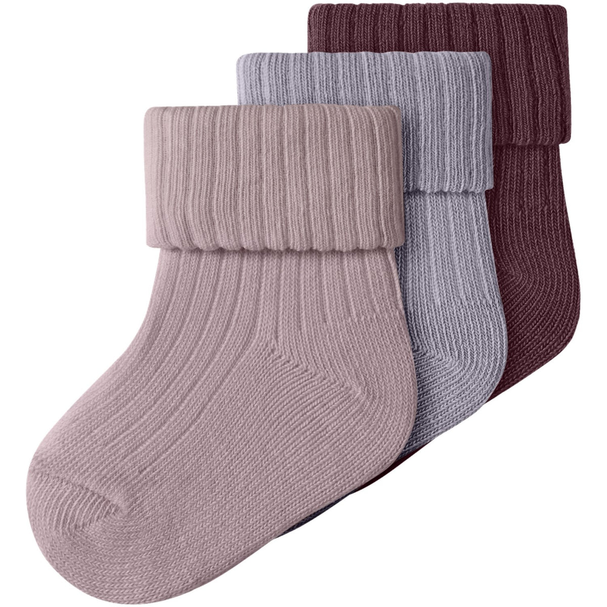Name It Mauve Shadows Nbfnobba 3-Pak Strømper