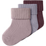 Name It Mauve Shadows Nbfnobba 3-Pak Strømper