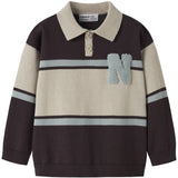Name It Chocolate Plum With N Nmmral Ls Strik Polo