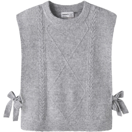 Name It Grey Melange Nkfrianni Strik Vest