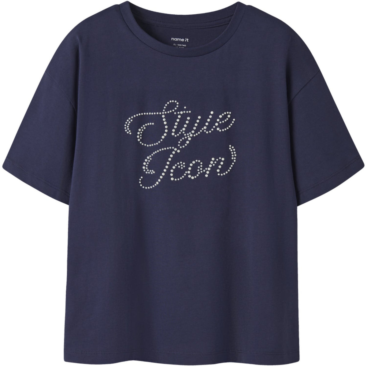 Name It Evening Blue Nkfroda Ss Rlx Top Æske