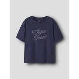 Name It Evening Blue Nkfroda Ss Rlx Top Æske