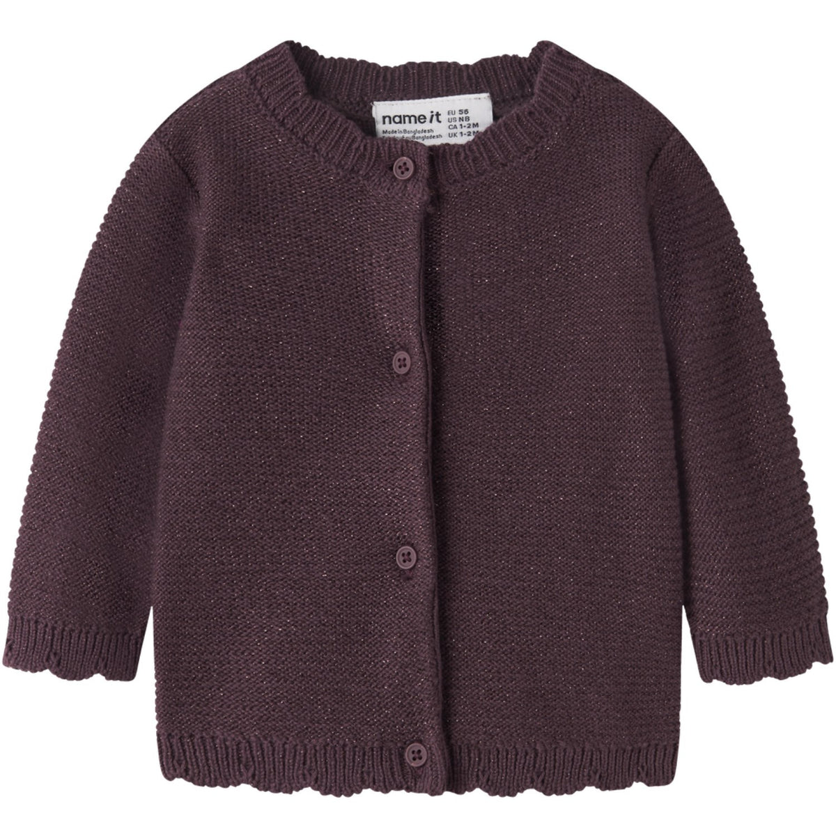 Name It Catawba Grape Tone In Tone Lurex Nbfradia Ls Strik Card