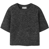 Name It Black Nkfriaglitter Ss Strik Top