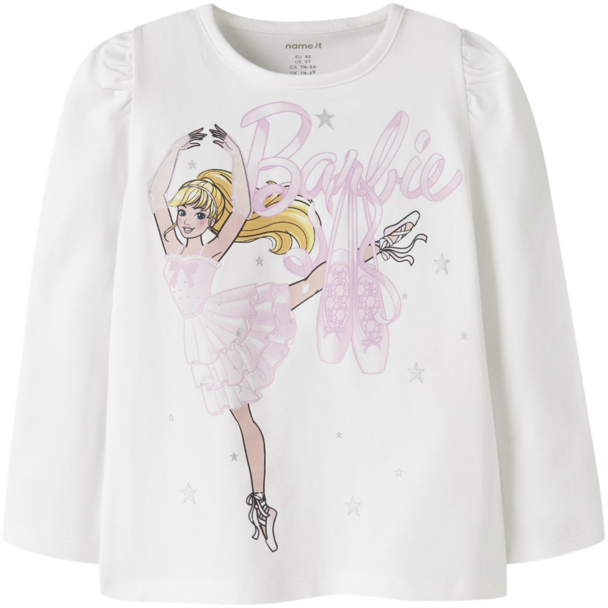 Name It Bright White Nmfordi Barbie Ls Top Æske Mat