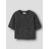 Name It Black Nkfriaglitter Ss Strik Top