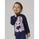 Name It Evening Blue Nmfoda Stitch Ls Nreg Top Æske Wdi