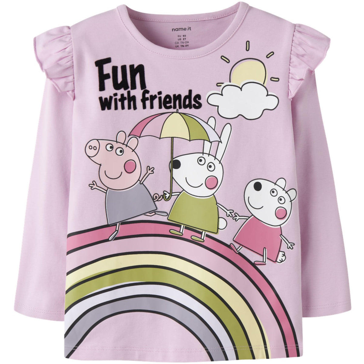 Name It Full Blooming Pink Nmfomba Peppa Ls Nreg Top Æske Cplg