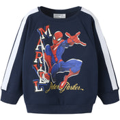 Name It Navy Blazer Nmmolindo Spider Nreg Sweat Bru Mar