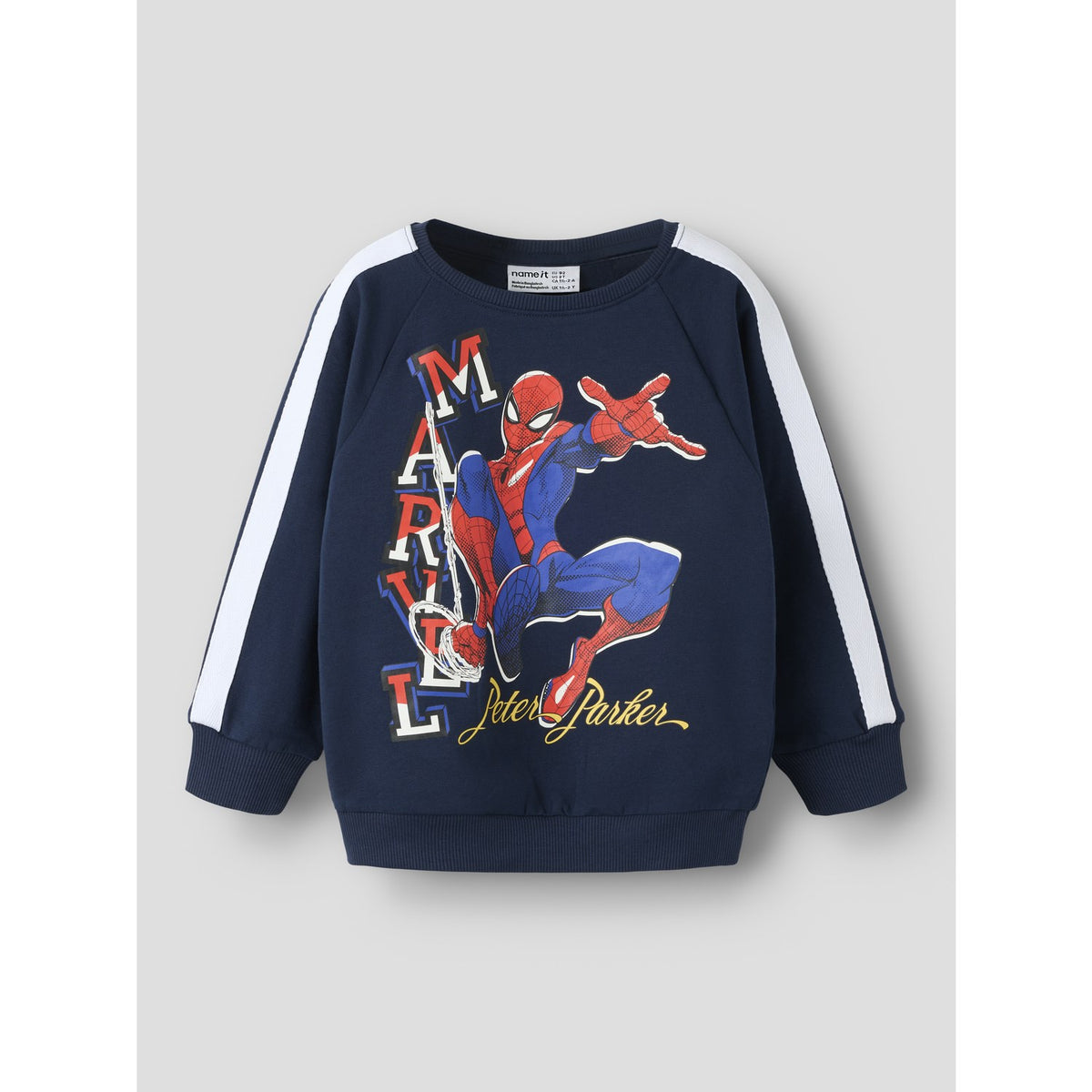 Name It Navy Blazer Nmmolindo Spider Nreg Sweat Bru Mar