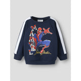 Name It Navy Blazer Nmmolindo Spider Nreg Sweat Bru Mar