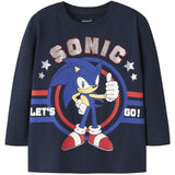 Name It Navy Blazer Nmmoisin Sonic Ls Nreg Top Sky