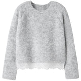 Name It Light Grey Melange Nkfsacha Ls Loose Strik