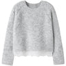 Name It Light Grey Melange Nkfsacha Ls Loose Strik