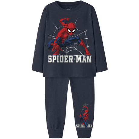 Name It Navy Blazer Nmmmus Spider Nreg Ls Natsæt Mar