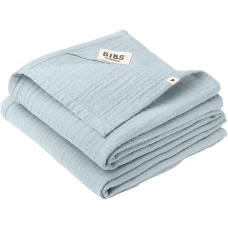 Bibs Baby Blue Muslin Cloth 2-Pak
