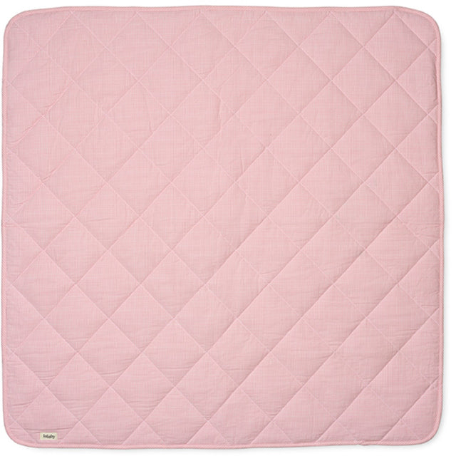 Lalaby Tiny Check Pink Quiltet Baby Tæppe