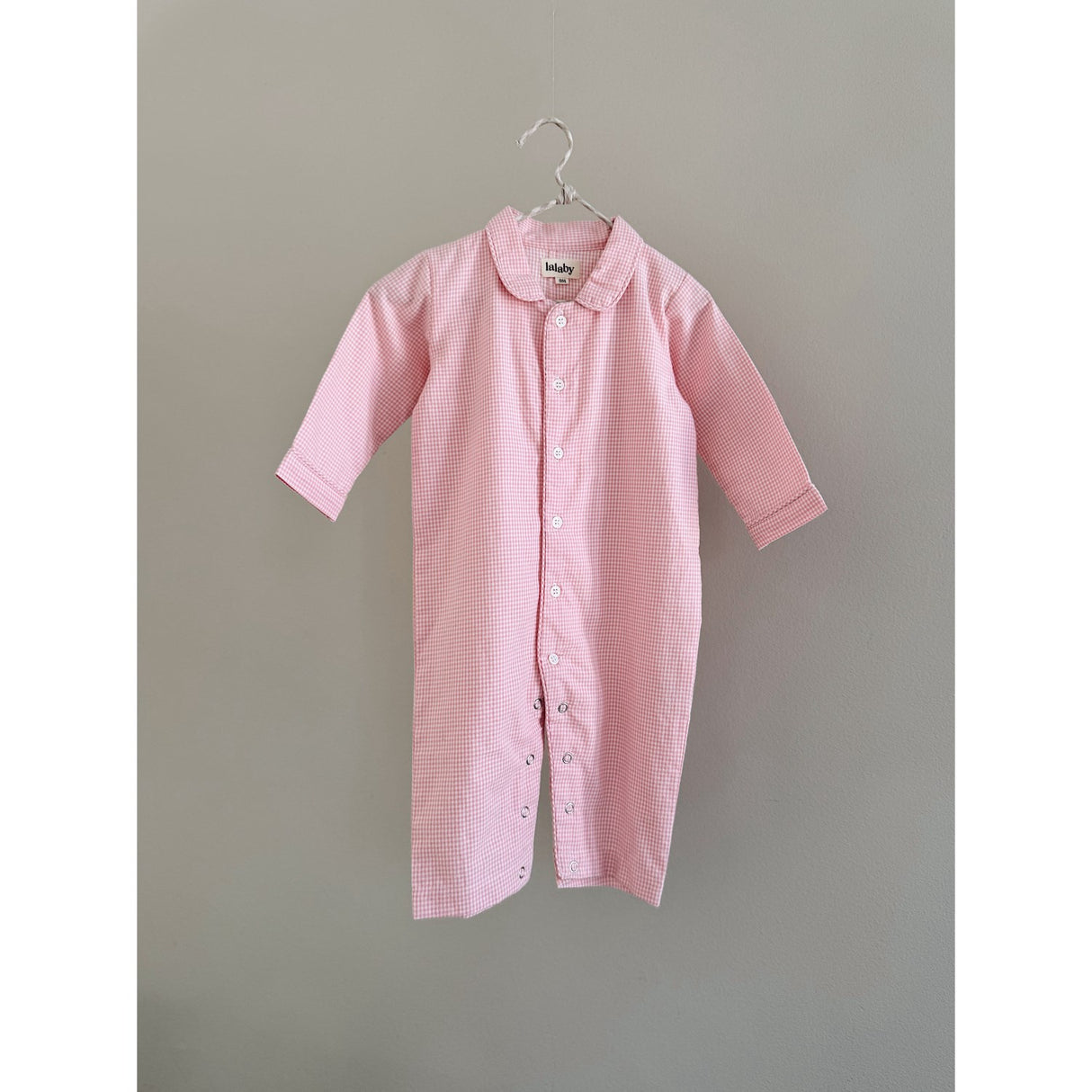 Lalaby Tiny Check Pink Classic Pj Dragt