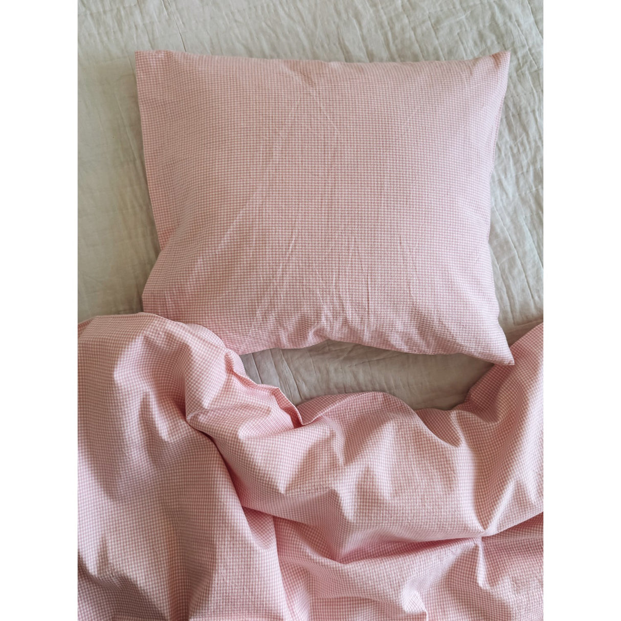 Lalaby Tiny Check Pink Classic Baby Sengetøj