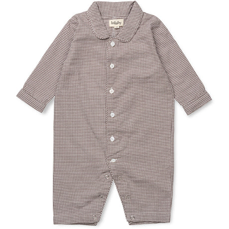 Lalaby Tiny Check Brown Classic Pj Dragt