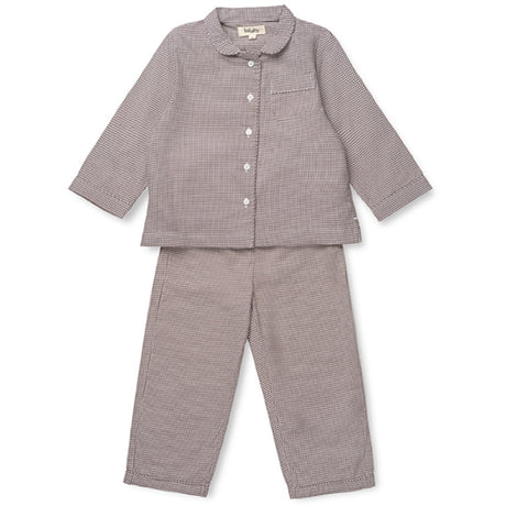 Lalaby Tiny Check Brown Classic Pyjamas