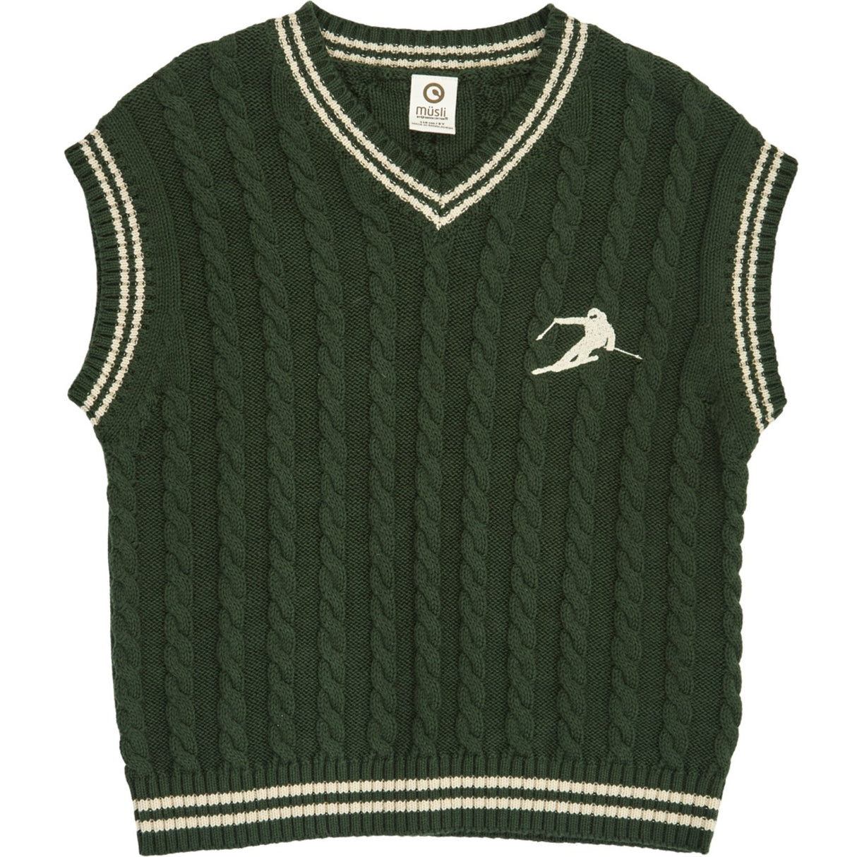 Müsli Forest Green Strik Cable Vest