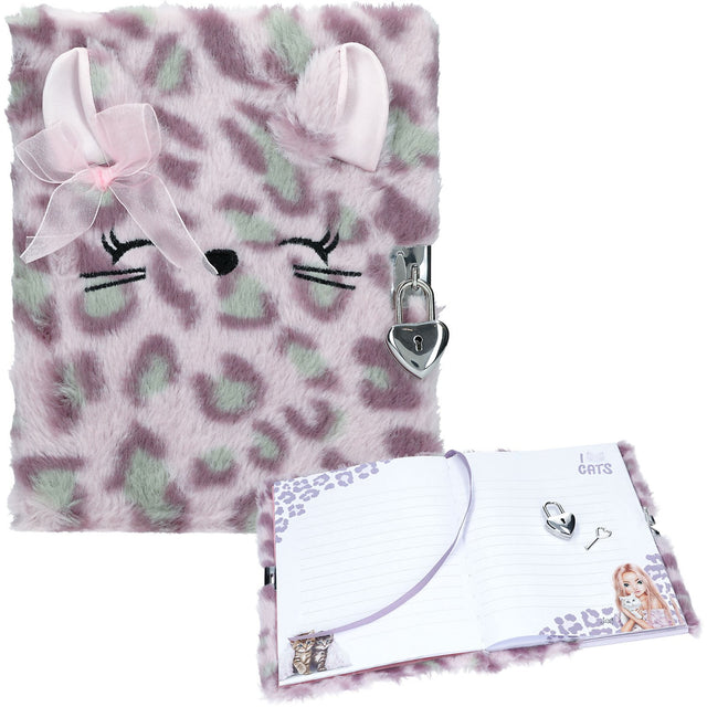 TOPModel Cosy Cat Dagbog Med Lås Lilac