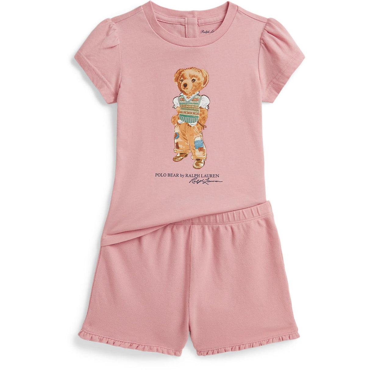 Ralph Lauren Baby Adirondack Rose Shorts Sæt