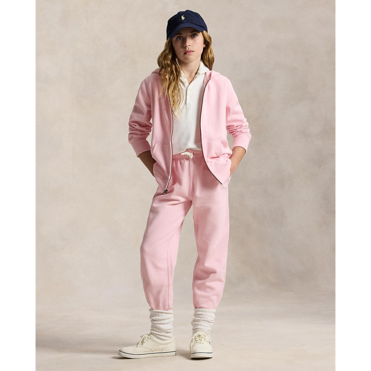 Polo Ralph Lauren Hint Of Pink Full Zip Hættetrøje