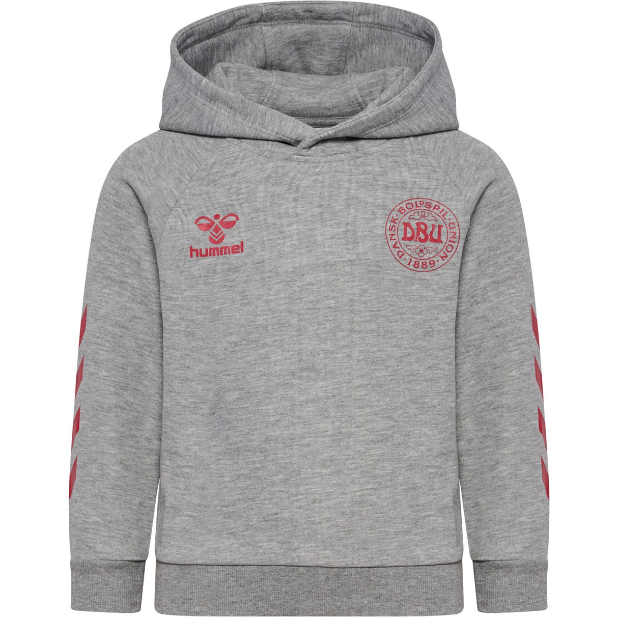 Hummel Grey Melange Jr Reg Dbu Hættetrøje
