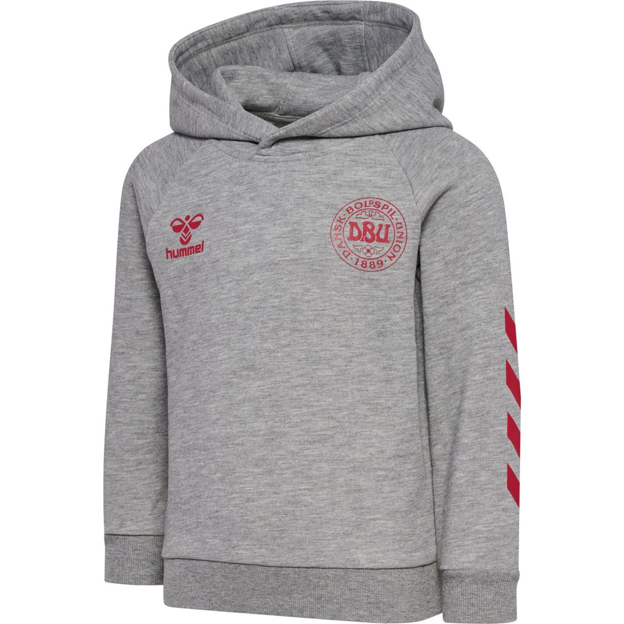 Hummel Grey Melange Jr Reg Dbu Hættetrøje