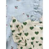 Konges Sløjd Cherry Blue Coeur Coco Romper Gots
