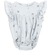 Konges Sløjd Cherry Blue Coeur Coco Romper Gots