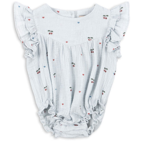 Konges Sløjd Cherry Blue Coeur Coco Romper Gots